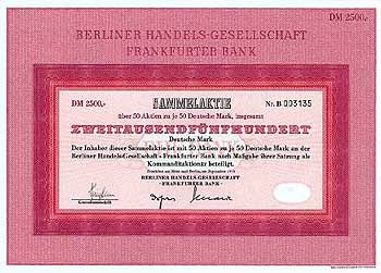 Berliner Handels-Gesellschaft - Frankfurter Bank -