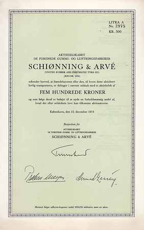 A/S de Forenede Gummi- og Luftringefabriker Schiønning & Arvé (United Rubber & Pneumatic Tyre Co.)