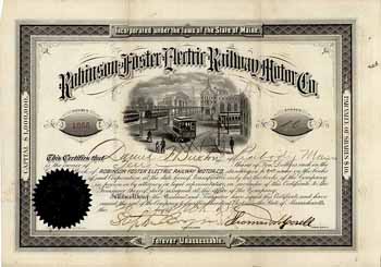 Robinson-Foster Electric Railway Motor Co.