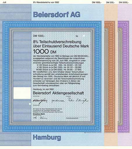 Beiersdorf AG (3 Stücke)