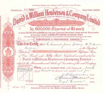 David & William Henderson & Co. Ltd.