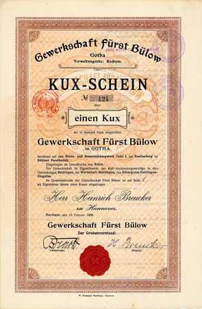 Gewerkschaft Fürst Bülow Gotha