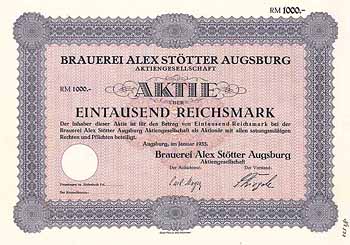 Brauerei Alex Stötter Augsburg AG