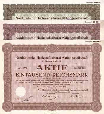 Norddeutsche Hochseefischerei AG (3 Stücke)