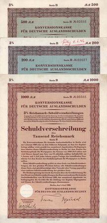 Konvolut Reichsbank-Wertpapiere 1913-1942 (10 Stücke)