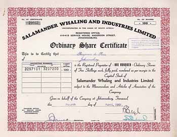 Salamander Whaling and Industries Ltd.