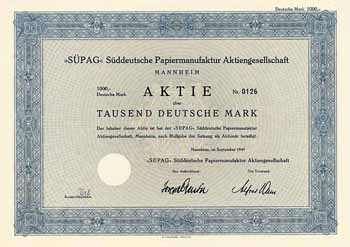 SÜPAG Süddeutsche Papiermanufaktur AG