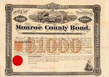 Monroe County - Memphis, Holly Springs, Okolona and Selma Railroad