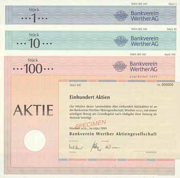 Bankverein Werther AG (3 Stücke)