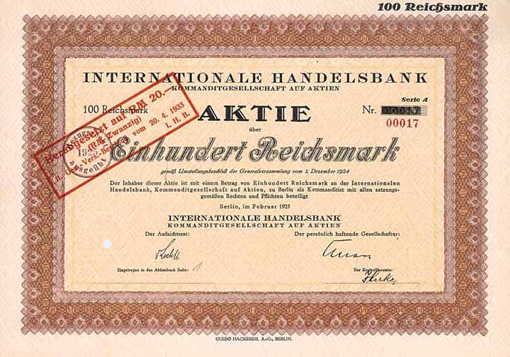 Internationale Handelsbank KGaA