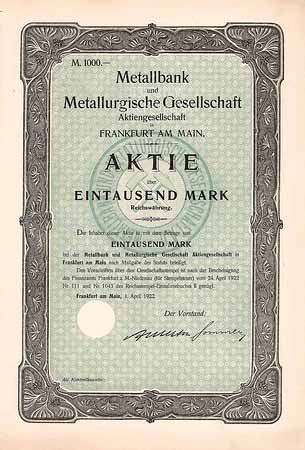 Metallbank und Metallurgische Gesellschaft AG