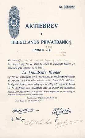 Helgelands Privatbank A/S