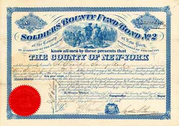 County of New York, Soldiers Bounty Fund Bond No. 2