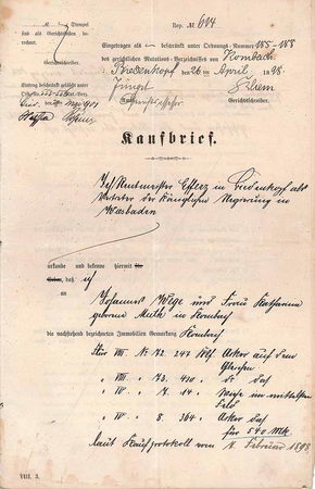 Rentmeister Efferz in Biedenkopf als Vertreter der königlichen Regierung in Wiesbaden