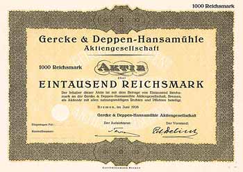 Gercke & Deppen-Hansamühle AG