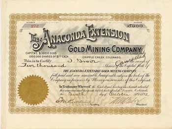 Anaconda Extension Gold Mining Co. (OU Horace A.W. Tabor)