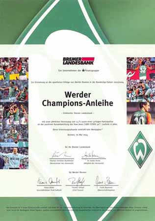 Bremer Landesbank Werder Champions-Anleihe