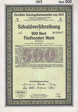 Deutsche Schutzgebietsanleihe von 1913