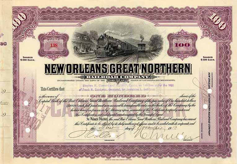 New Orleans Great Northern Railroad (OU C.W. Goodyear jr)