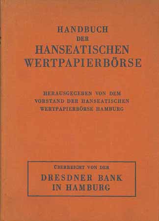 Handbuch der Hanseatischen Wertpapierbörse