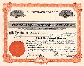 Irland Pipe Wrench Co.