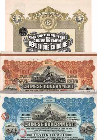 Wertpapiere aus China (6 Stücke)