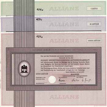 Allianz Lebensversicherungs-AG (3 Stücke)