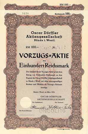 Oscar Dörffler AG (2 Stücke)