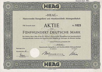 HEAG Hannoversche Eisengießerei und Maschinenfabrik AG