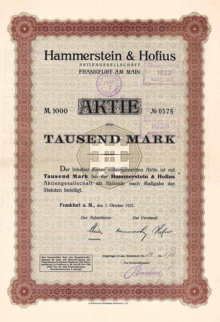 Hammerstein & Hofius AG