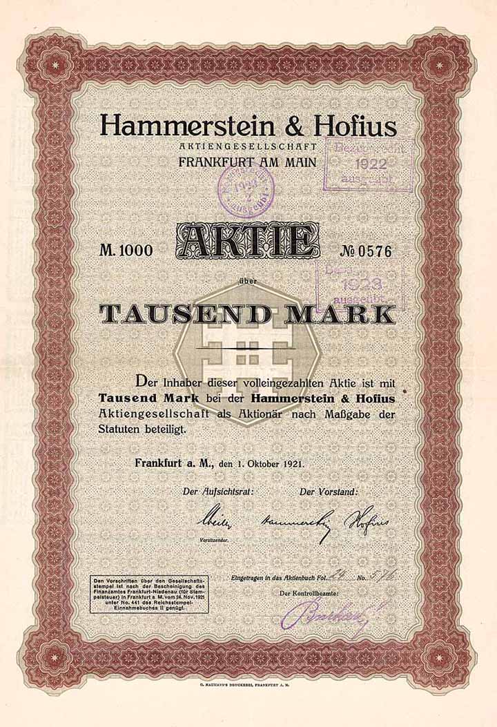 Hammerstein & Hofius AG