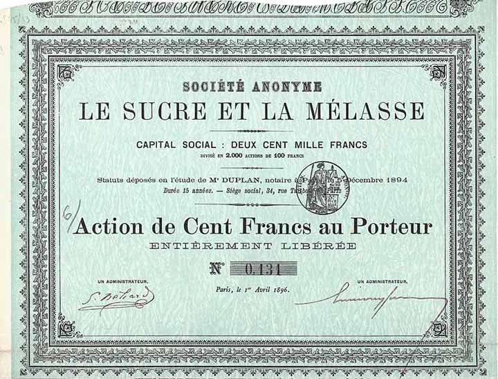 S.A. le Sucre et la Mélasse