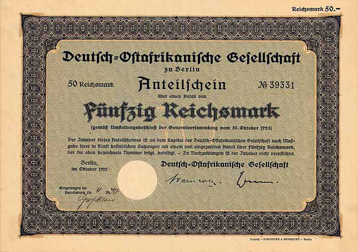 Deutsch-Ostafrikanische Gesellschaft