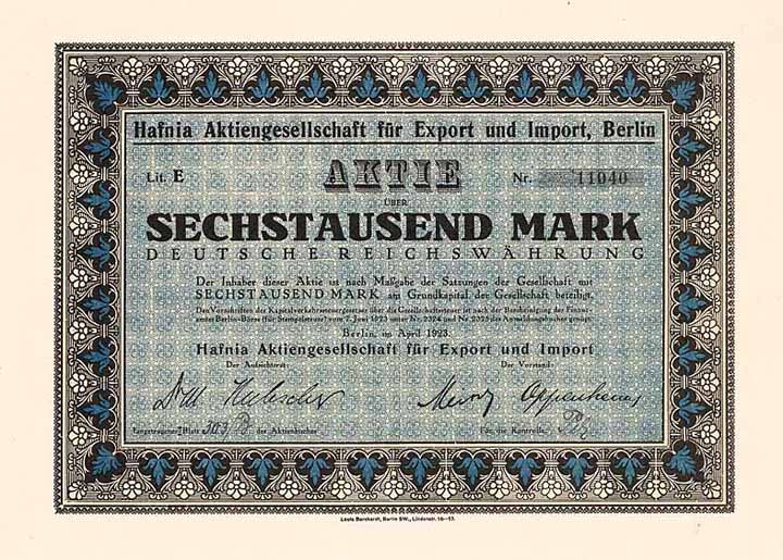 Hafnia AG für Export und Import