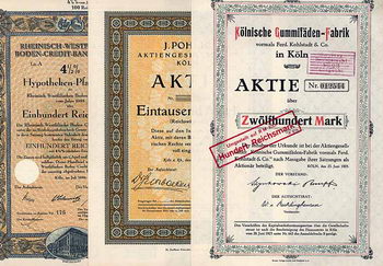 Konvolut Reichsbank-Wertpapiere 1913-1942 (10 Stücke)