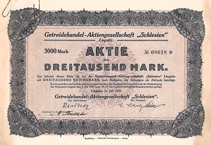 Getreidehandel-AG Schlesien