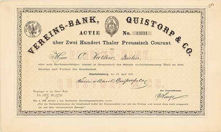 Vereins-Bank Quistorp & Co.