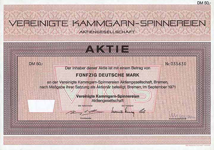 Vereinigte Kammgarn-Spinnereien AG