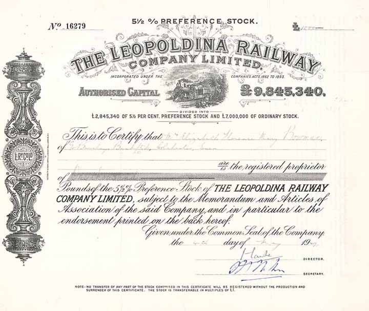 Leopoldina Railway Co.