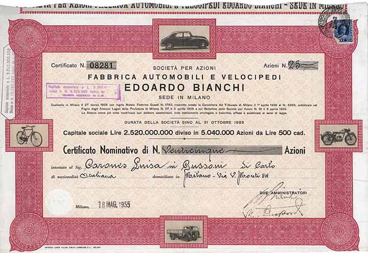 Fabbrica Automobili e Velocipedi Edoardo Bianchi