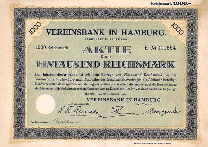 Vereinsbank in Hamburg