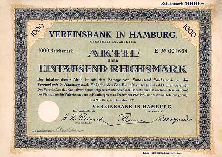 Vereinsbank in Hamburg