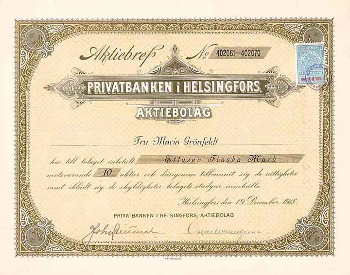 Privatbanken i Helsinkfors AB