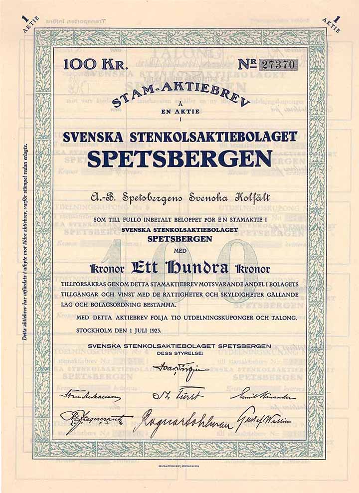 Svenska Stenkolsaktiebolaget Spetsbergen