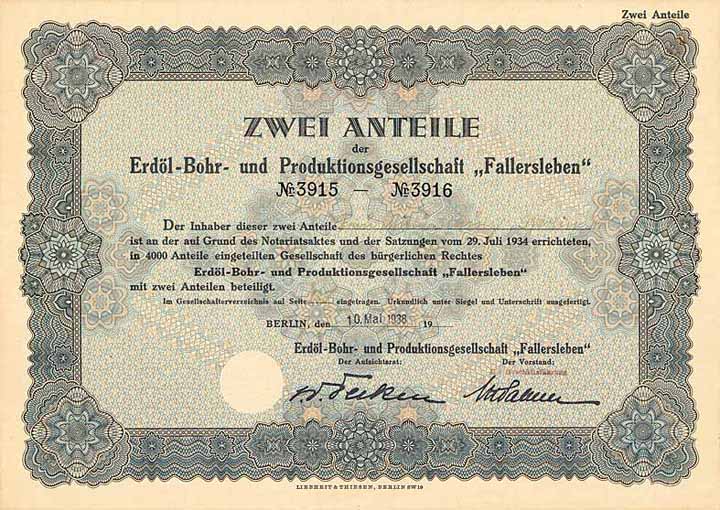 Erdöl-Bohr- und Produktionsgesellschaft "Fallersleben"