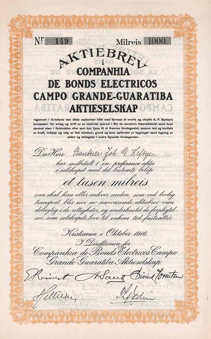 Cia. de Bonds Electricos Campo Grande-Guaratiba AS