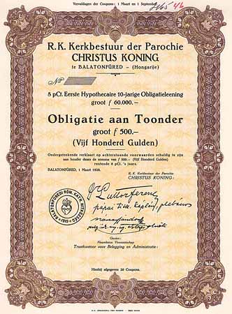R. K. Kerkbestuur der Parochie CHRISTUS KONING - Hongarije (Kirchenvorstand der Pfarrgemeinde Christus König in Ungarn)