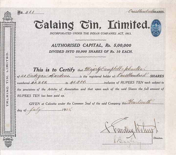 Talaing Tin Ltd.
