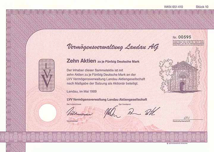 LVV Vermögensverwaltung Landau AG
