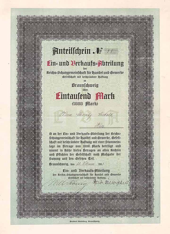 Ein- und Verkaufs-Abteilung der Reichs-Schutzgemeinschaft für Handel und Gewerbe GmbH